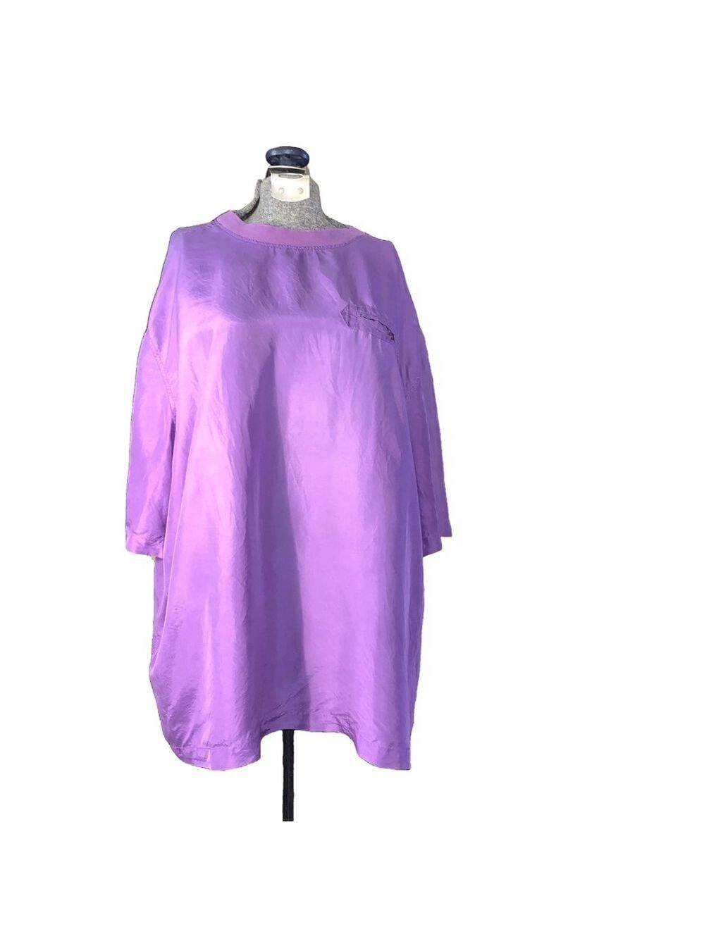 Women's En Plus by Eaton vintage Silk Shirt 2X Purple